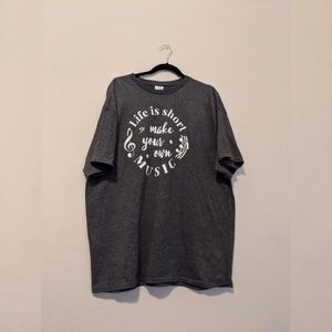 life is short make your own music speaks t-shirt
